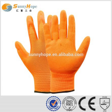 Sunnyhope13Gauge latex foam nitrile gants orange